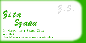 zita szapu business card